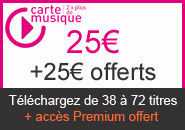 Offre Carte Musique &agrave; 25� : 2x plus de musique et acc&egrave;s Premium offert